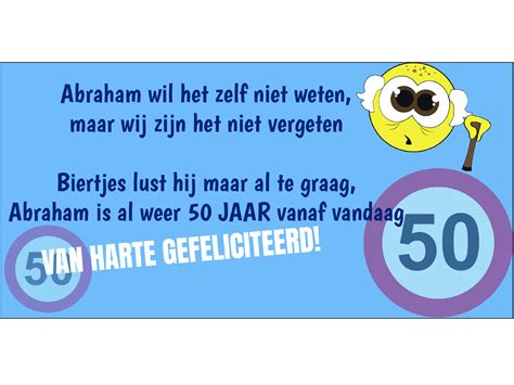 150+ Abraham 50 jaar spreuken en teksten